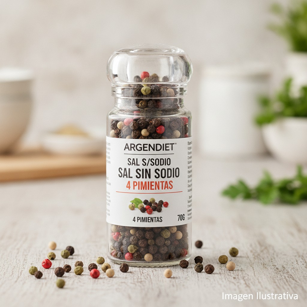 SAL S/SODIO ARGENDIET 4 PIMIENTAS 70G