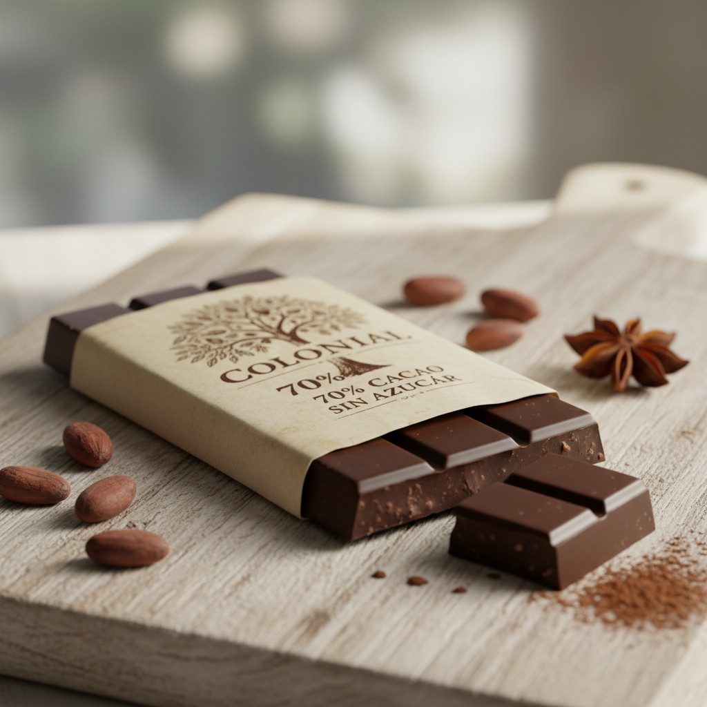 CHOCOLATE COLONIAL 70% CACAO SIN AZUCAR