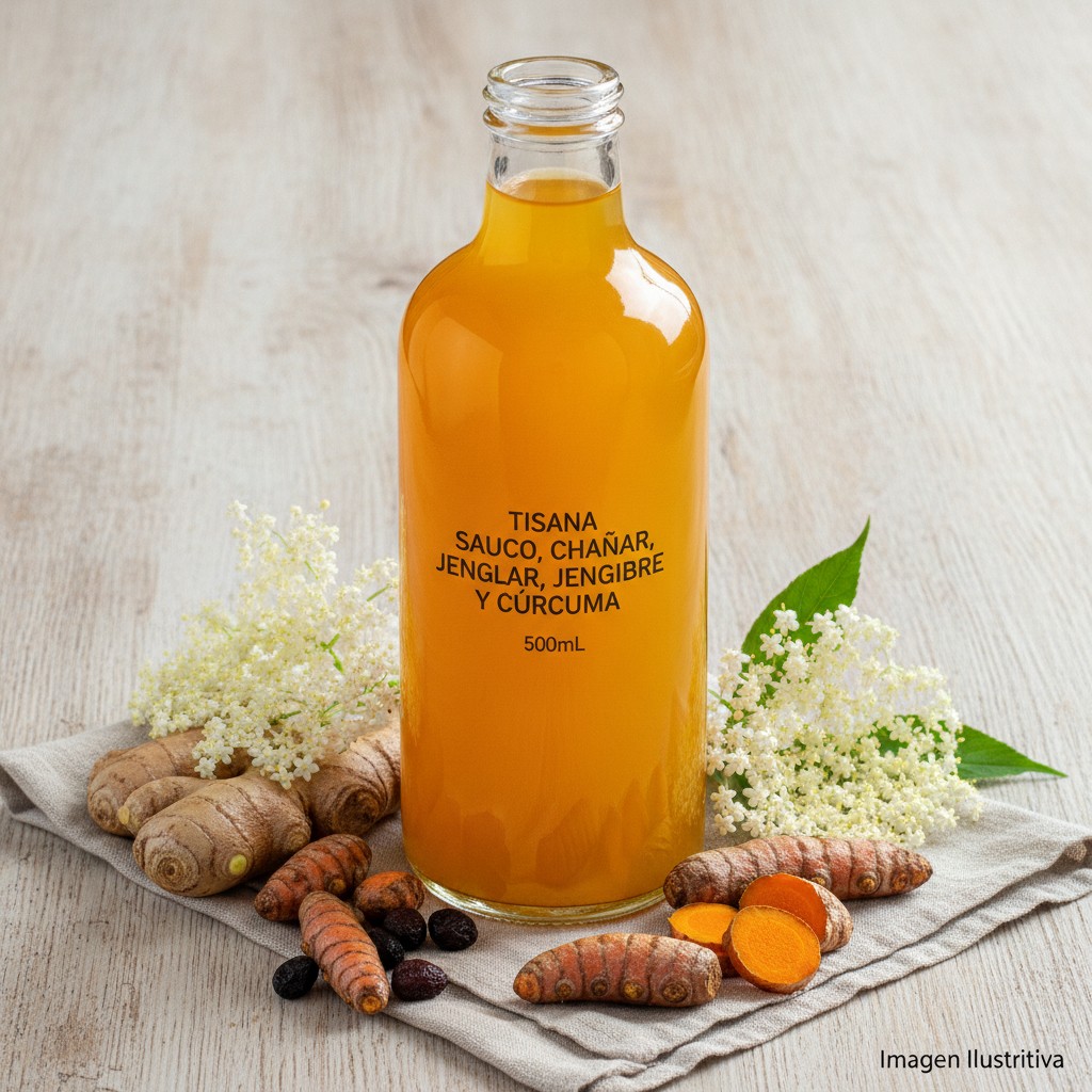 Tisana Sauco, Chañar, Jengibre Y Curcuma 500Ml