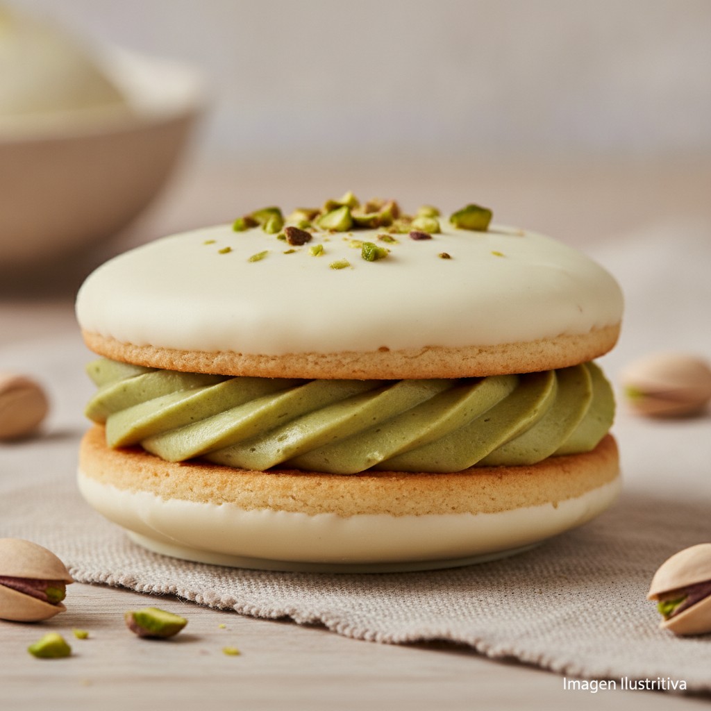 ALFAJOR PISTACHO CHOCO BLANCO FELICES LAS VACAS