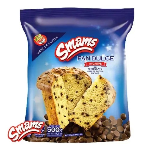 SMANS PAN DULCE C/CHIPS 500G